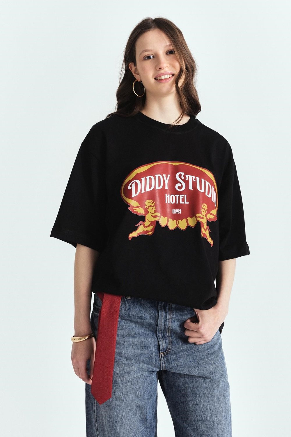 DIDDY STUDİO HOTEL PREMİUM BASKILI OVERSİZE TSHIRT