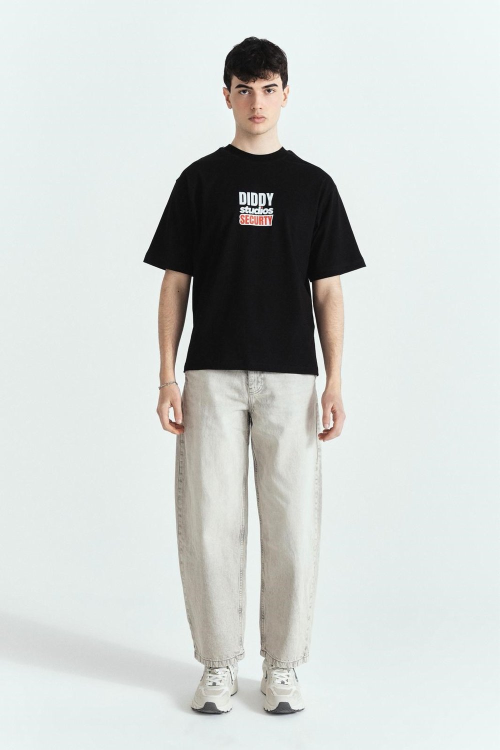 DİDDY STUDİOS SECURTY PREMİUM BASKILI OVERSİZE TSHIRT