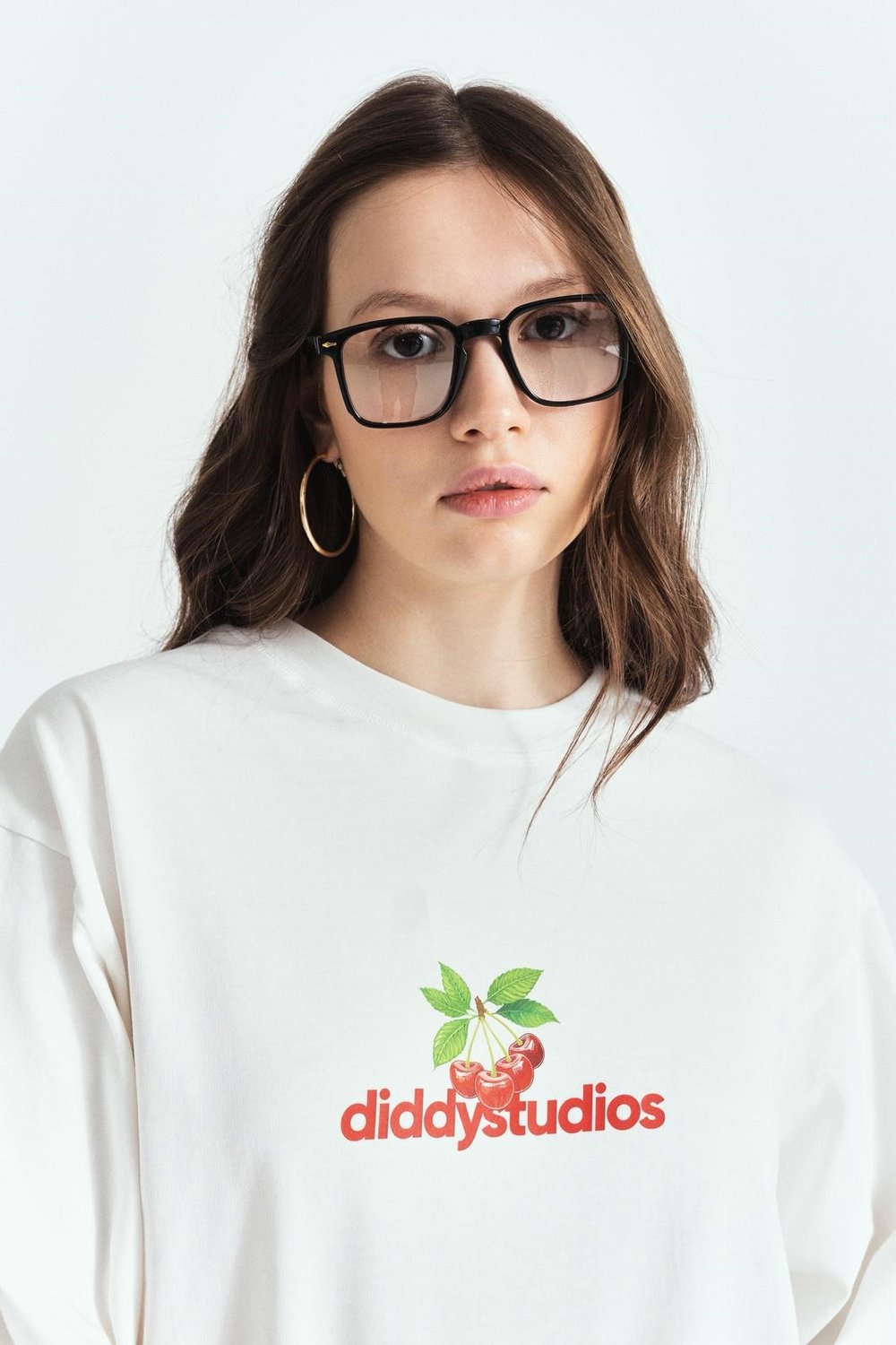 DİDDYSTUDİOS CHERRY BASKILI PREMİUM OVERSİZE LONG SLEEVE