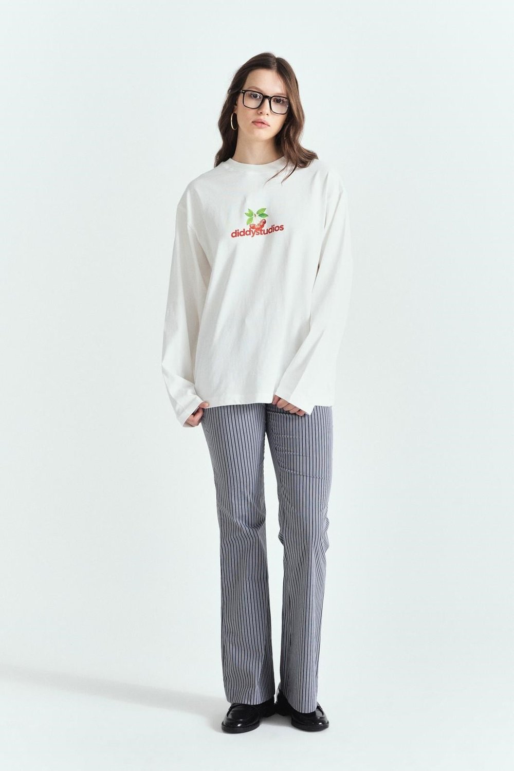 DİDDYSTUDİOS CHERRY BASKILI PREMİUM OVERSİZE LONG SLEEVE
