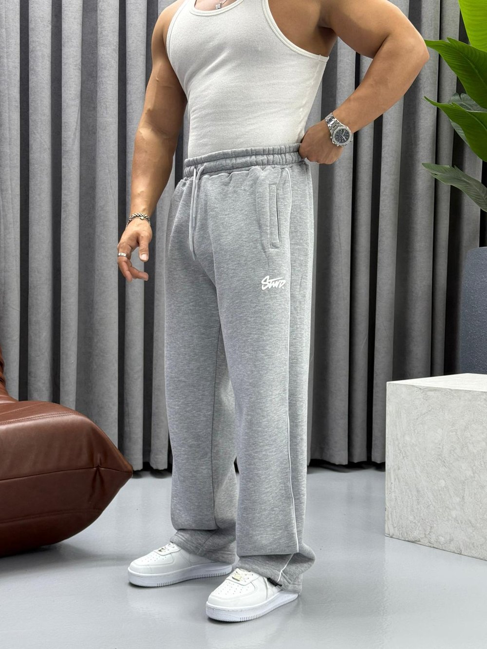 STW BİYELİ GRİ EŞOFMAN