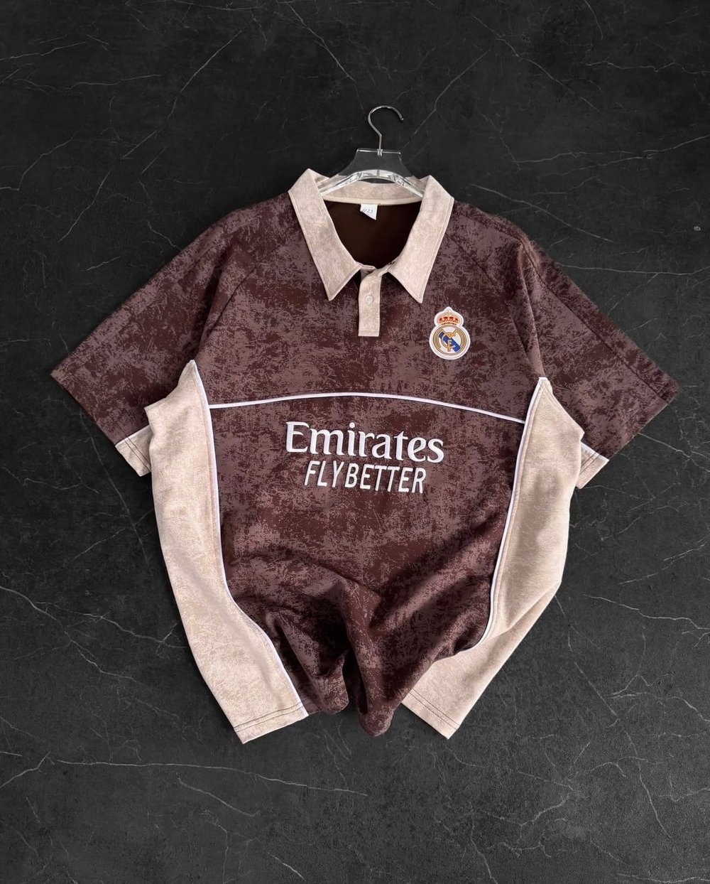 YIKAMALI DETAYLI POLO YAKA OVERSİZE TSHİRT
