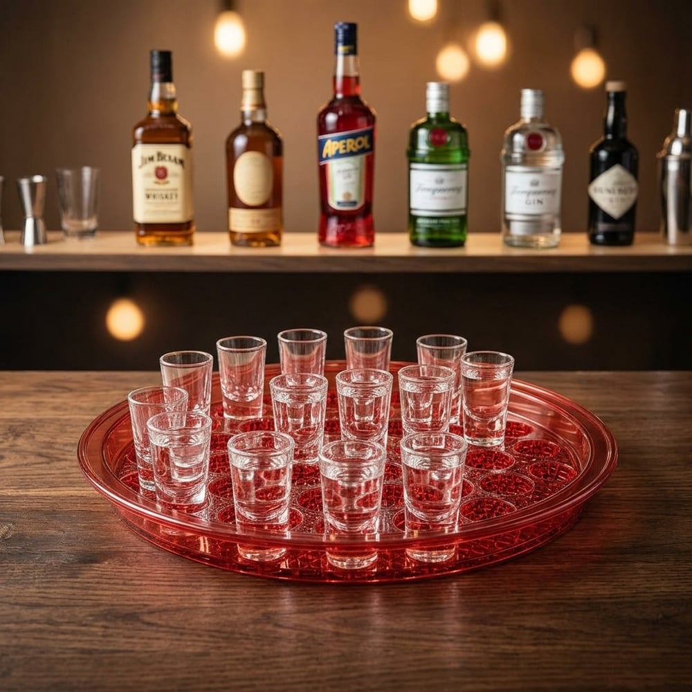 Polikarbon 32li Shot Standı ve Sunum Tablası