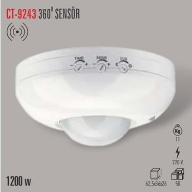 CATA CT-9243 360 DERECE HAREKET SENSORU ( 1200W )