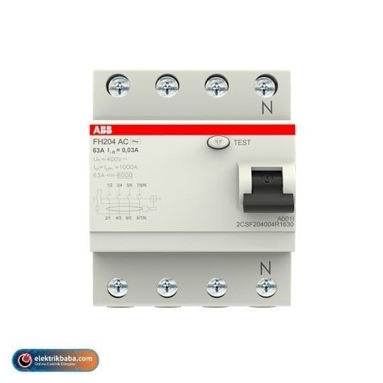 ABB SHFH 2CSF204003R3630 FH204 AC-63/0.3 3 FAZ 63A 300mA YANGIN KORUMA
