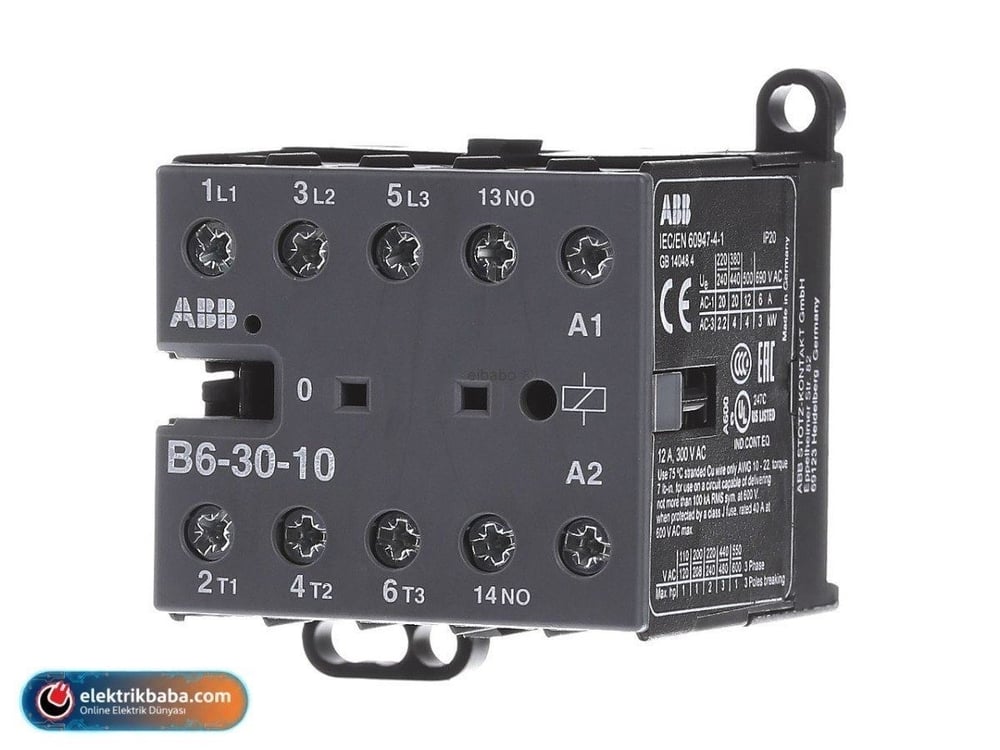 ABB GJL1211001R8010 B6-30-01  9A MINI KONTAKTOR 1NK  4 KW  220-240V AC