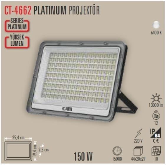 CATA CT-4662 150W SLIM LED PROJEKTOR(BEYAZ)