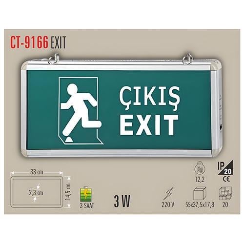 CATA CT-9166 EXIT CIKIS YONSUZ 3 SAAT KITLI