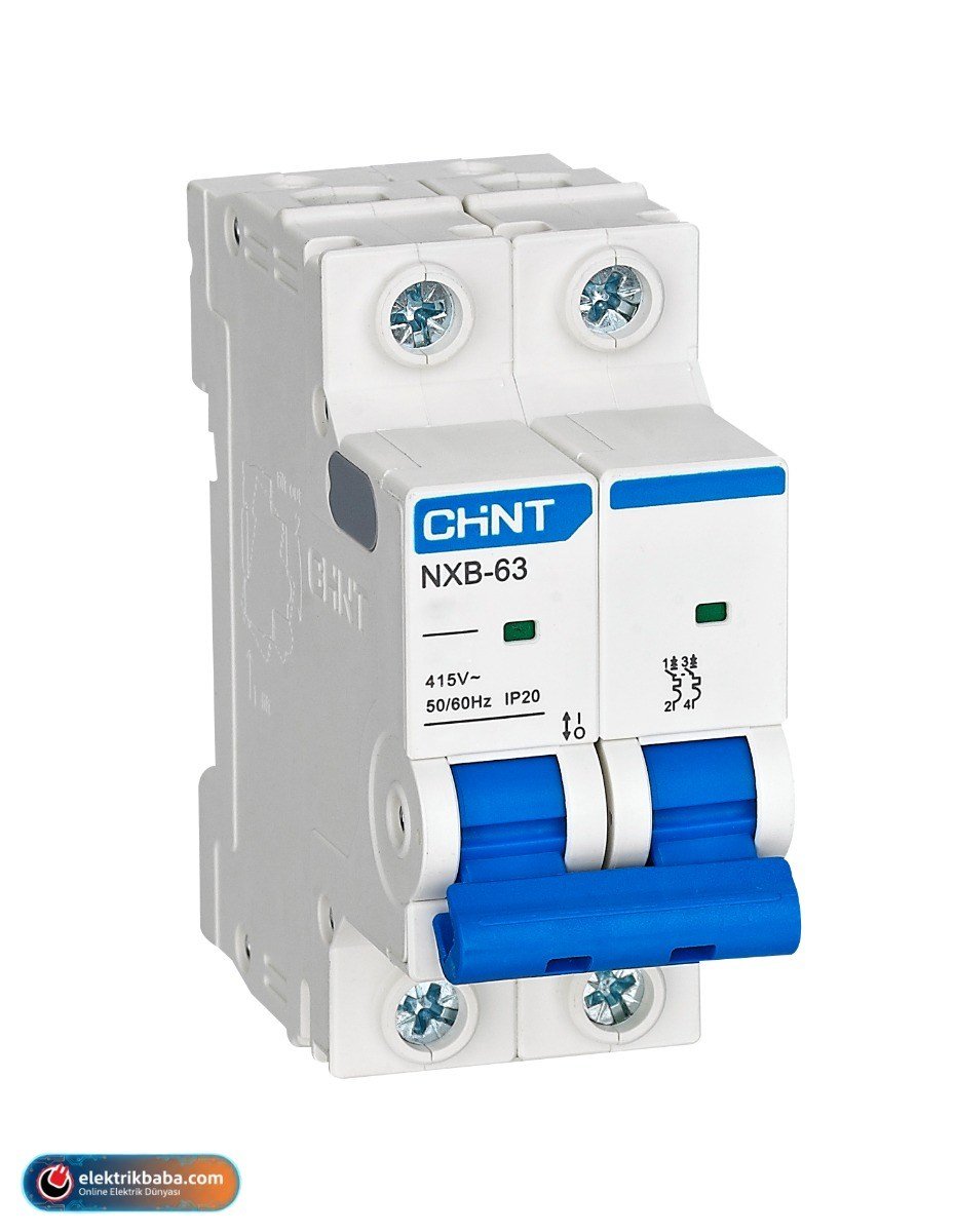 CHINT296787CHINT 296787 NXB-63S SERISI/ 2 KUTUPLU/ 4.5KA / C TIPI / 10A / OTOMATIK SIGORTA