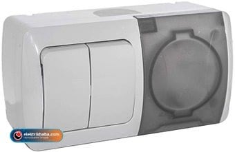 ELBIELBI-EVA-554-011500-922ELBI ELBI-EVA-554-011500-922 KOMUTATOR+TOPRAKLI PRIZ KOMBINE S/U