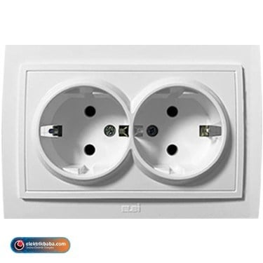 ELBIELBI-ZENA-500-010200-907ELBI ELBI-ZENA-500-010200-907 ZENA BEYAZ IKILI TOPRAKLI PRIZ S/A