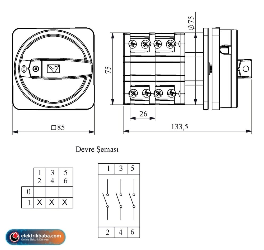 EMAS EMAS-PSA080AK341E 80A 3 FAZLI ACIP KAPAMA SALTER