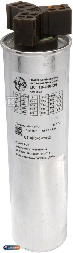 FRAKOFRAKO-LKT-10-400-DBFRAKO FRAKO-LKT-10-400-DB 10 KVAR 400VAC 3 FAZLI GUC KONDANSATORU-DB