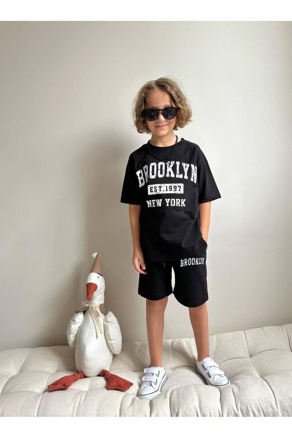 Yigit Butik Baskılı Şortlu Erkek Çocuk Takım