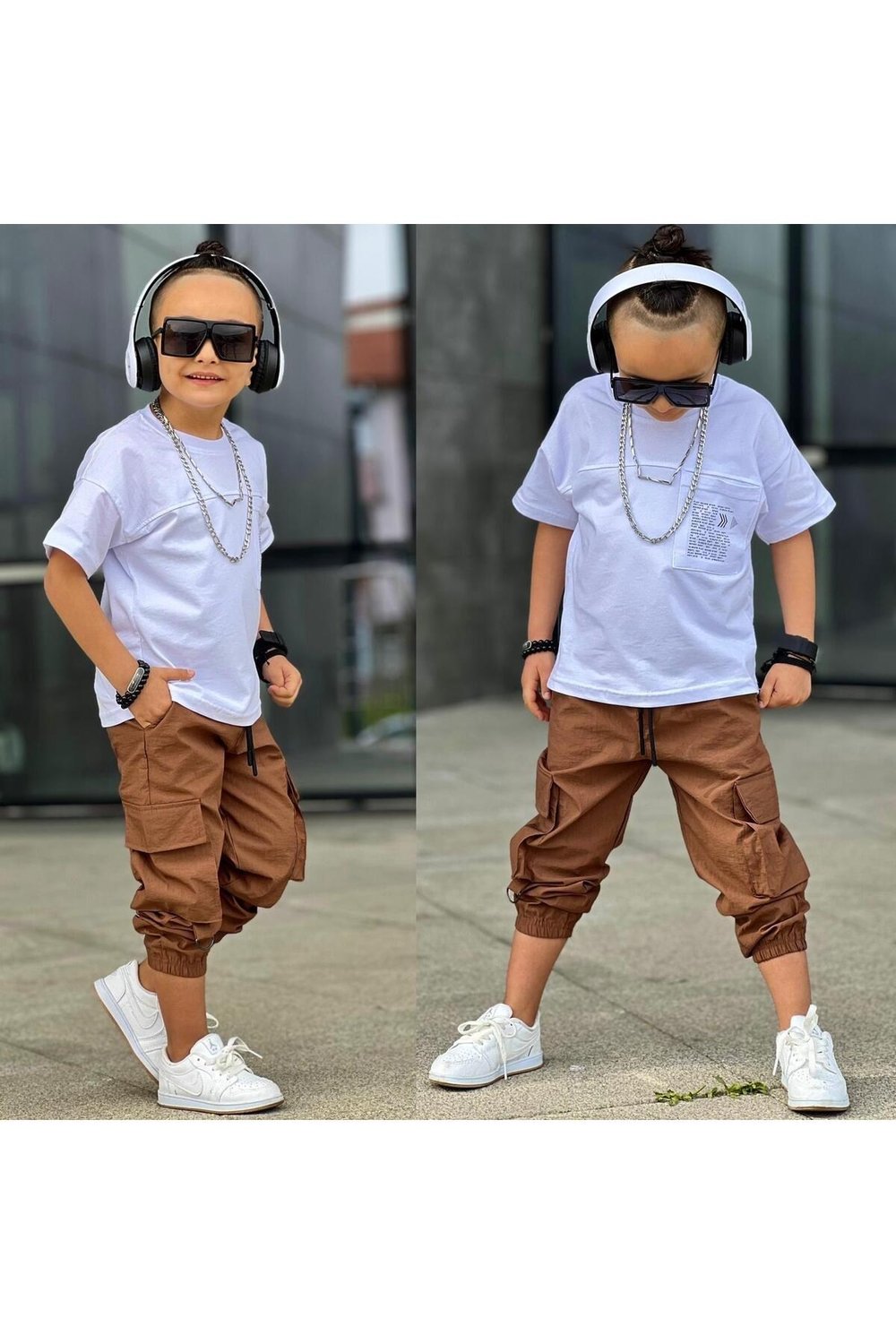 Yigit Butik Paraşüt Kumaş Pantolonlu Erkek Çocuk Takım