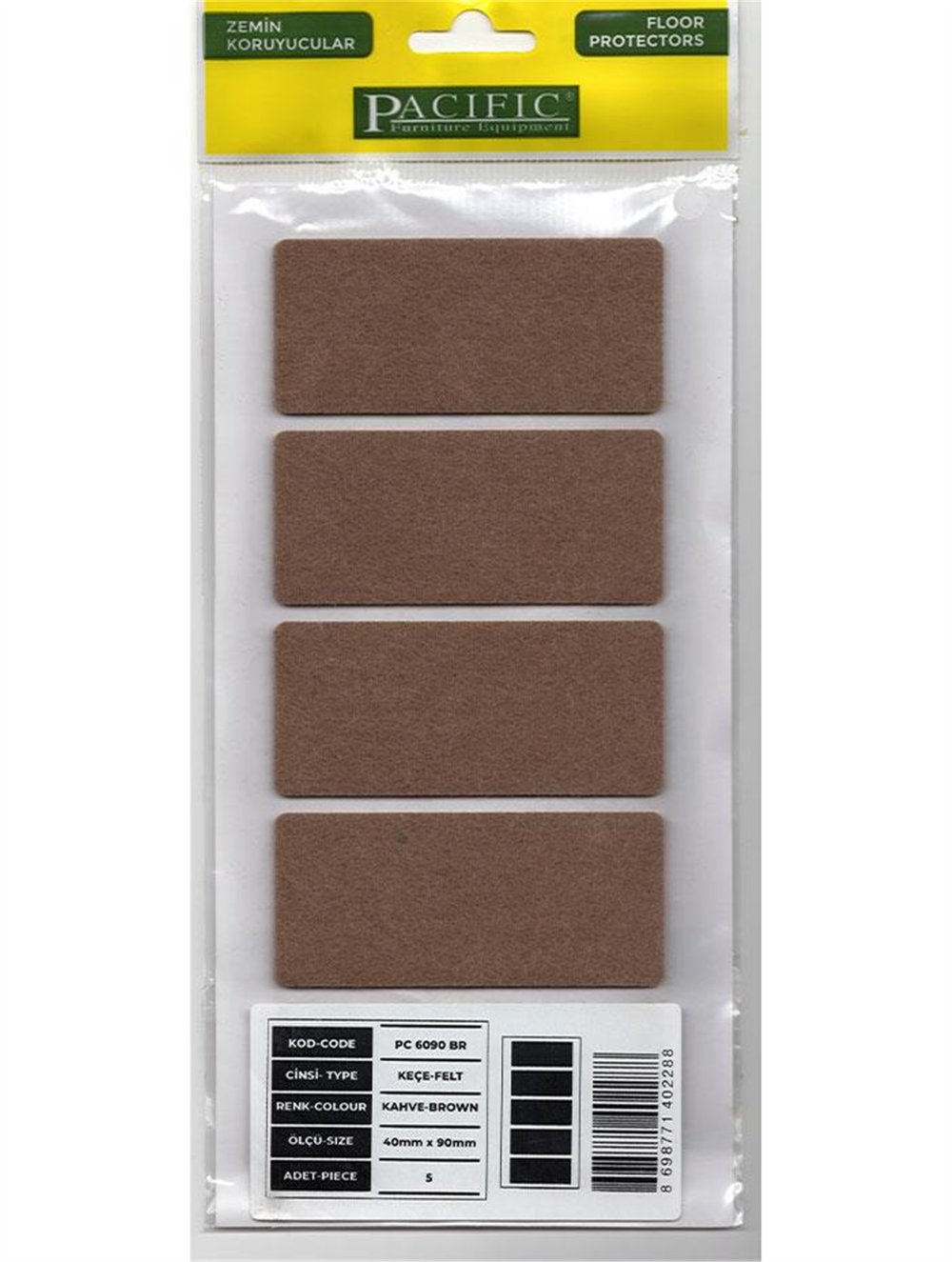 40x90mm Kahverengi Keçe Zemin Koruyucu