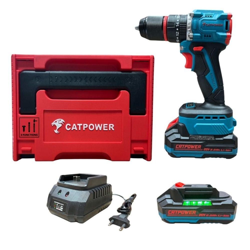 CATPOWER KÖMÜRSÜZ DARBELİ AKÜ.VİD.13 MM 20V Lİ-İON