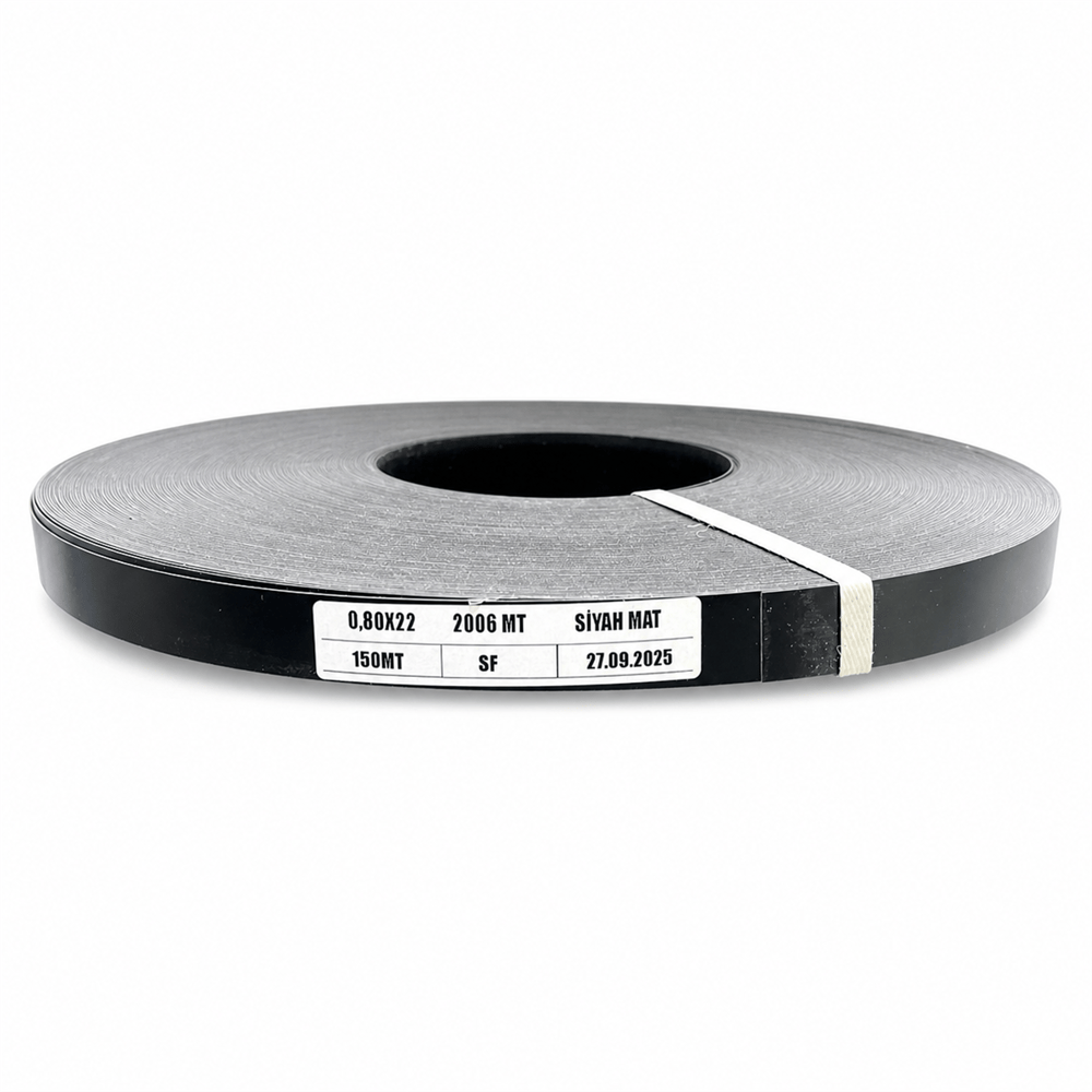 KENAR BANDI PVC 0,8MM 22MM SİYAH MAT