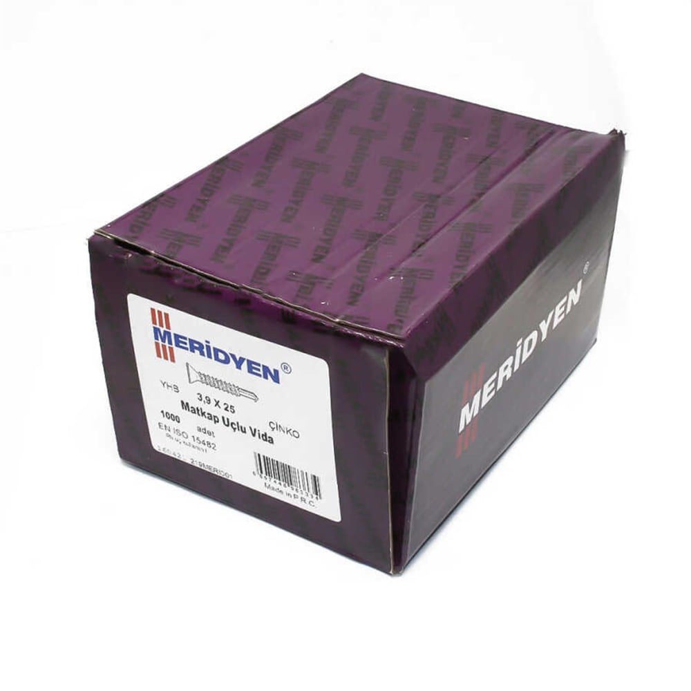 MERİDYEN YHB MATKAP UCLU VİDA 3.9 X 25 1000 AD