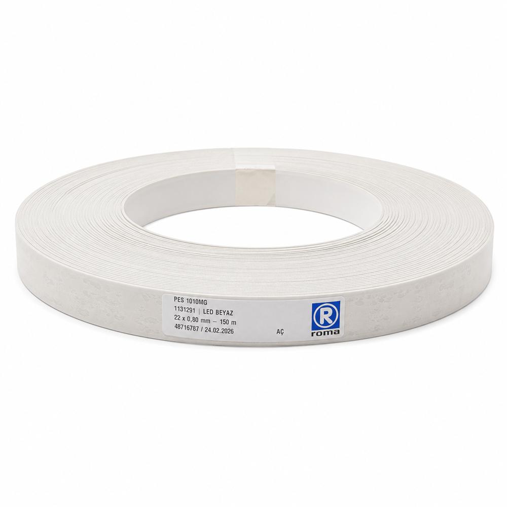ROMA 0.80 BEYAZ PARLAK PVC 150 MT