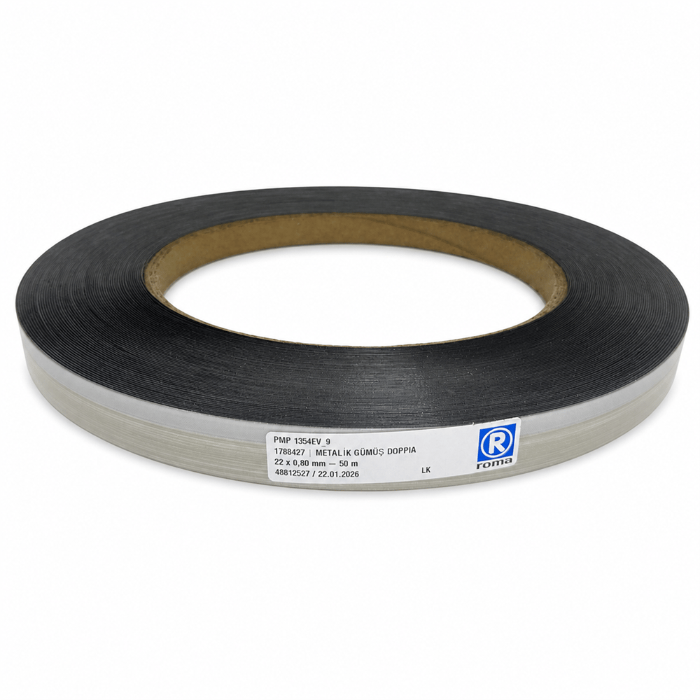 ROMA 0.80 ÇİFT RENK METALİK GÜMÜŞ DOPPIA PVC 150 M