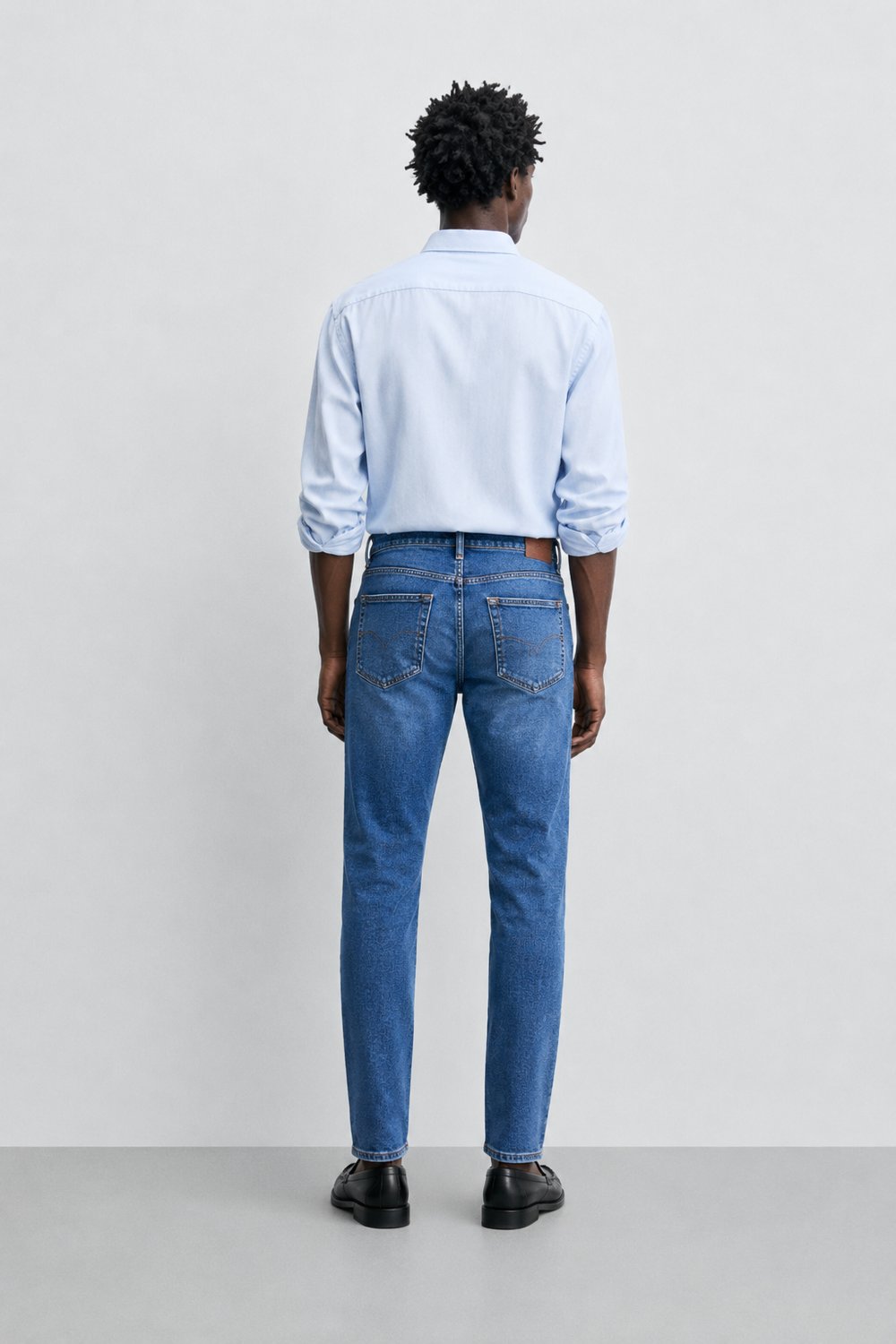 Erkek Regular Fit Boru Paça Esnek Likralı Denim Jeans Kot Pantolon ANDREAS
