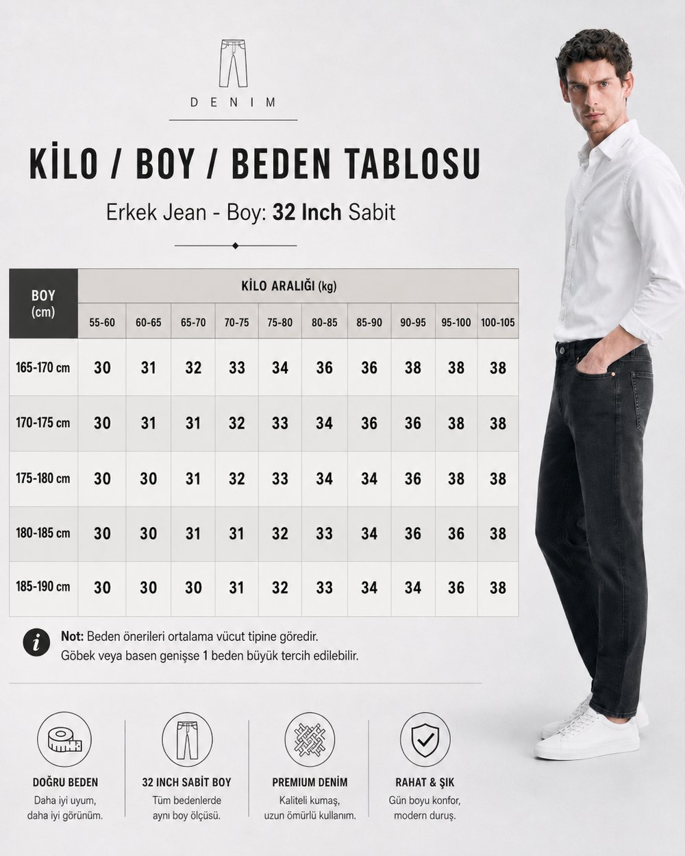Erkek Regular Fit Boru Paça Esnek Likralı Denim Jeans Kot Pantolon ANDREAS3