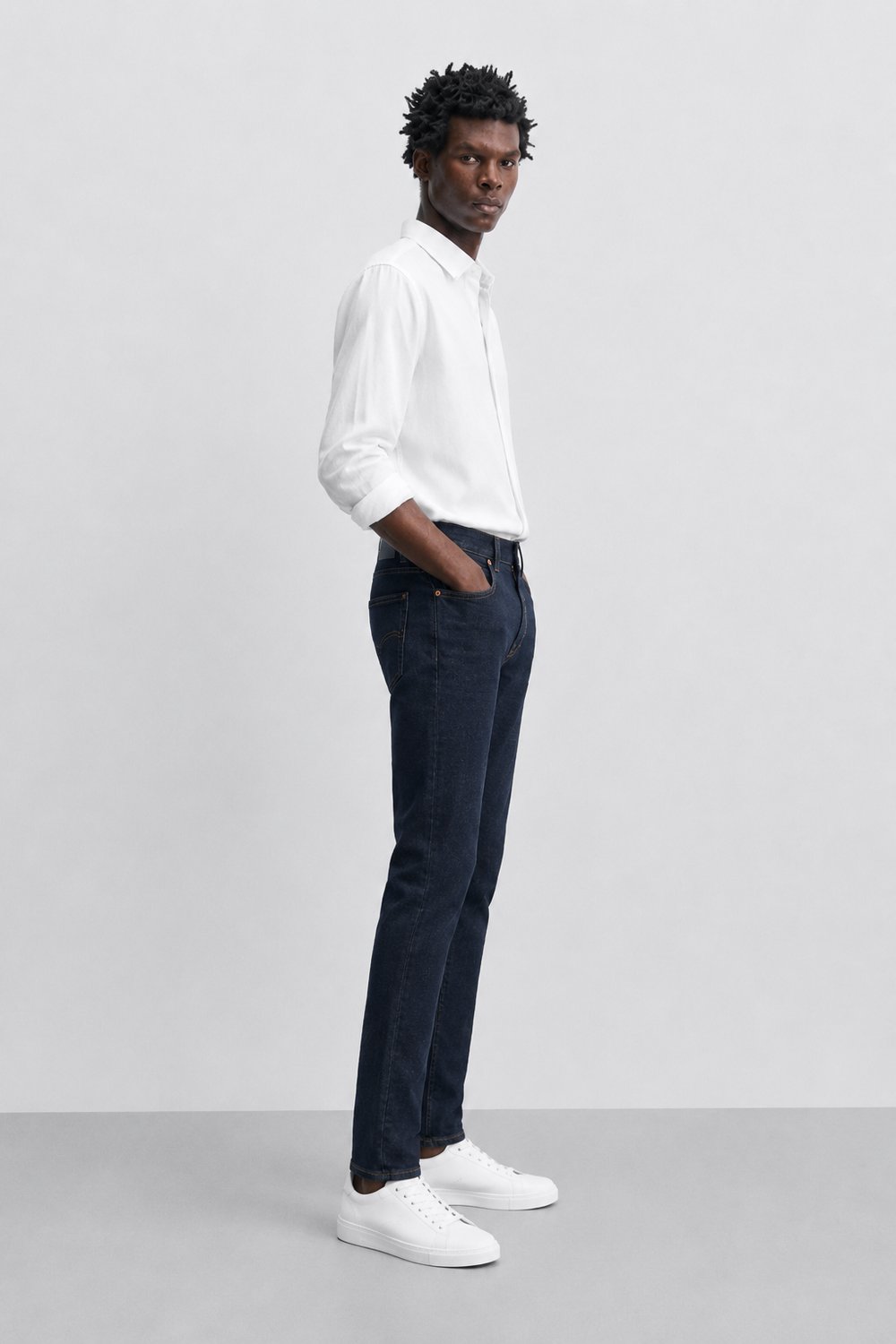 Erkek Regular Fit Boru Paça Esnek Likralı Denim Jeans Kot Pantolon ANDREAS2