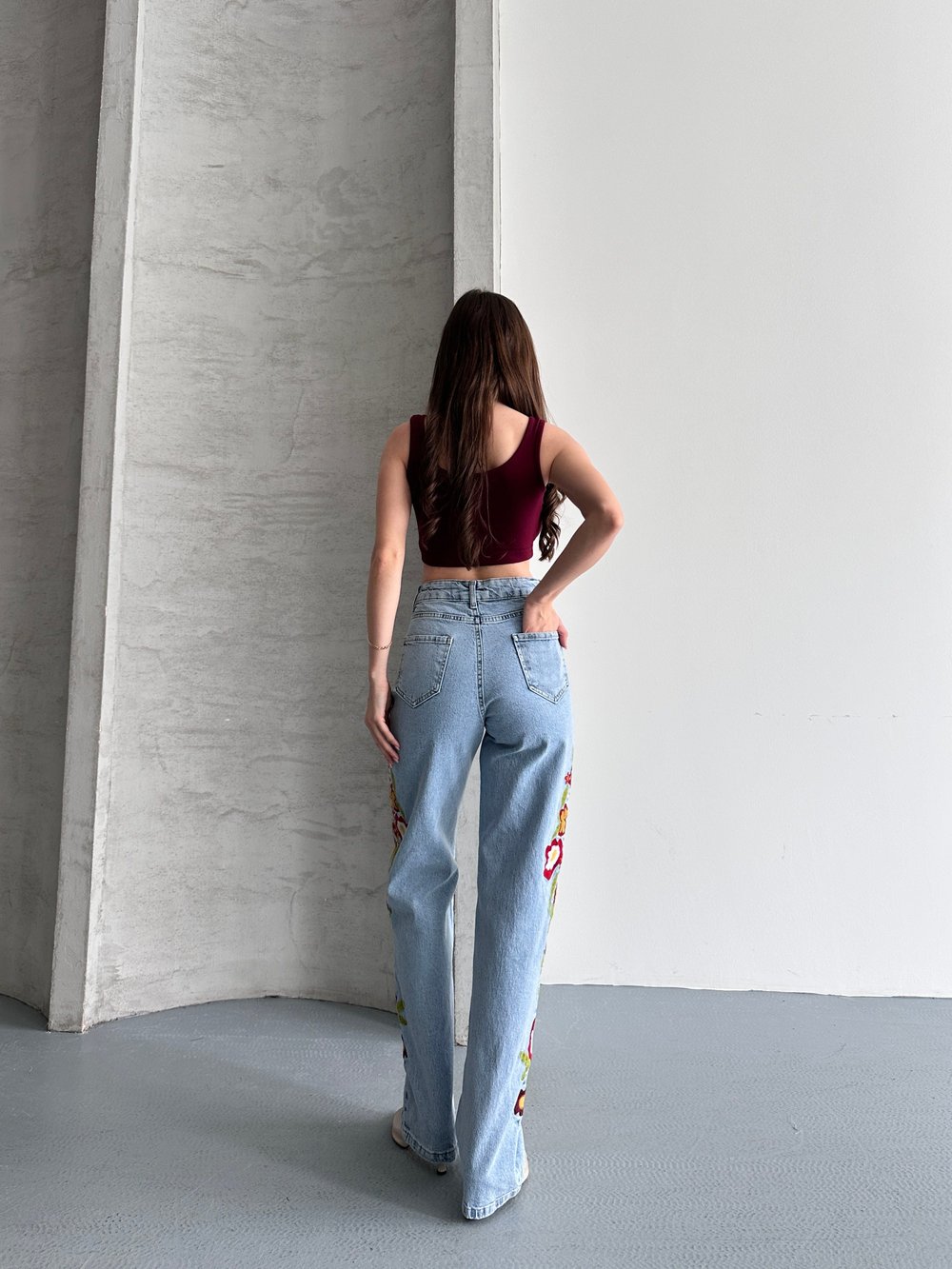 Nakış Detaylı Premium Jean
