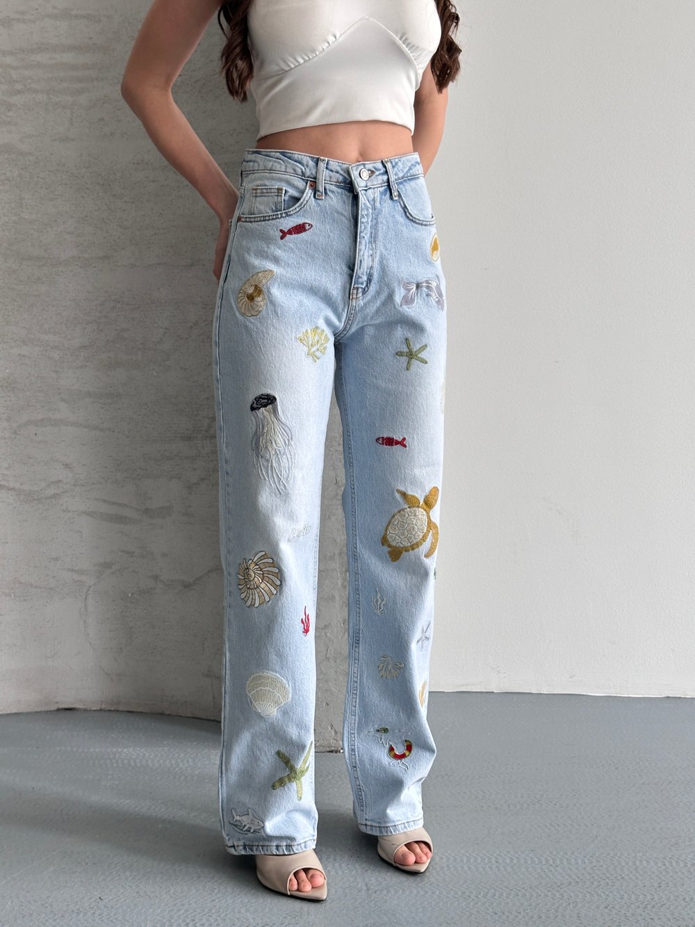 Nakış Detaylı Premium Jean
