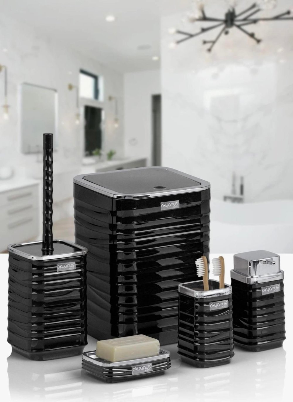  LUNA KARE 5 PARÇA BANYO SETİ