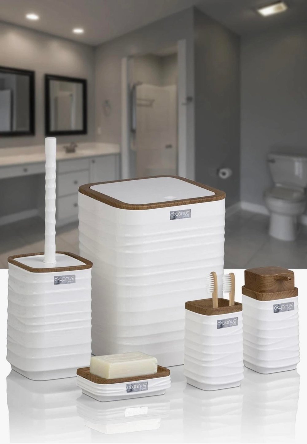  LUNA KARE 5'Lİ BANYO SETİ