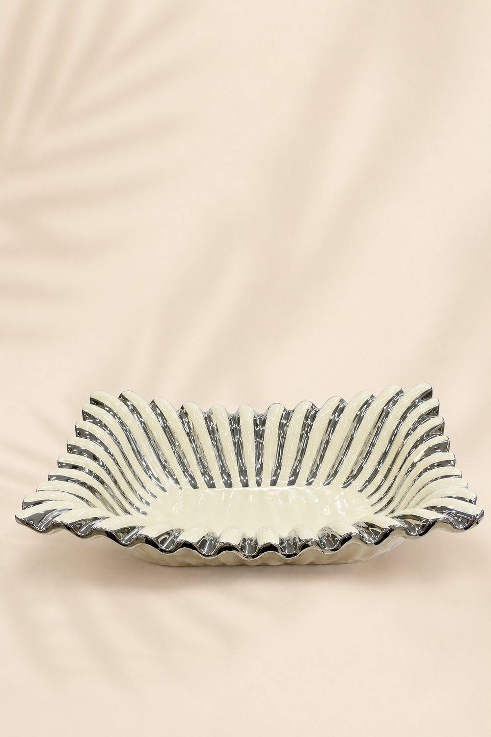 Acar Alba Dikdörtgen Sunum Tabağı Silver 20x29 cm