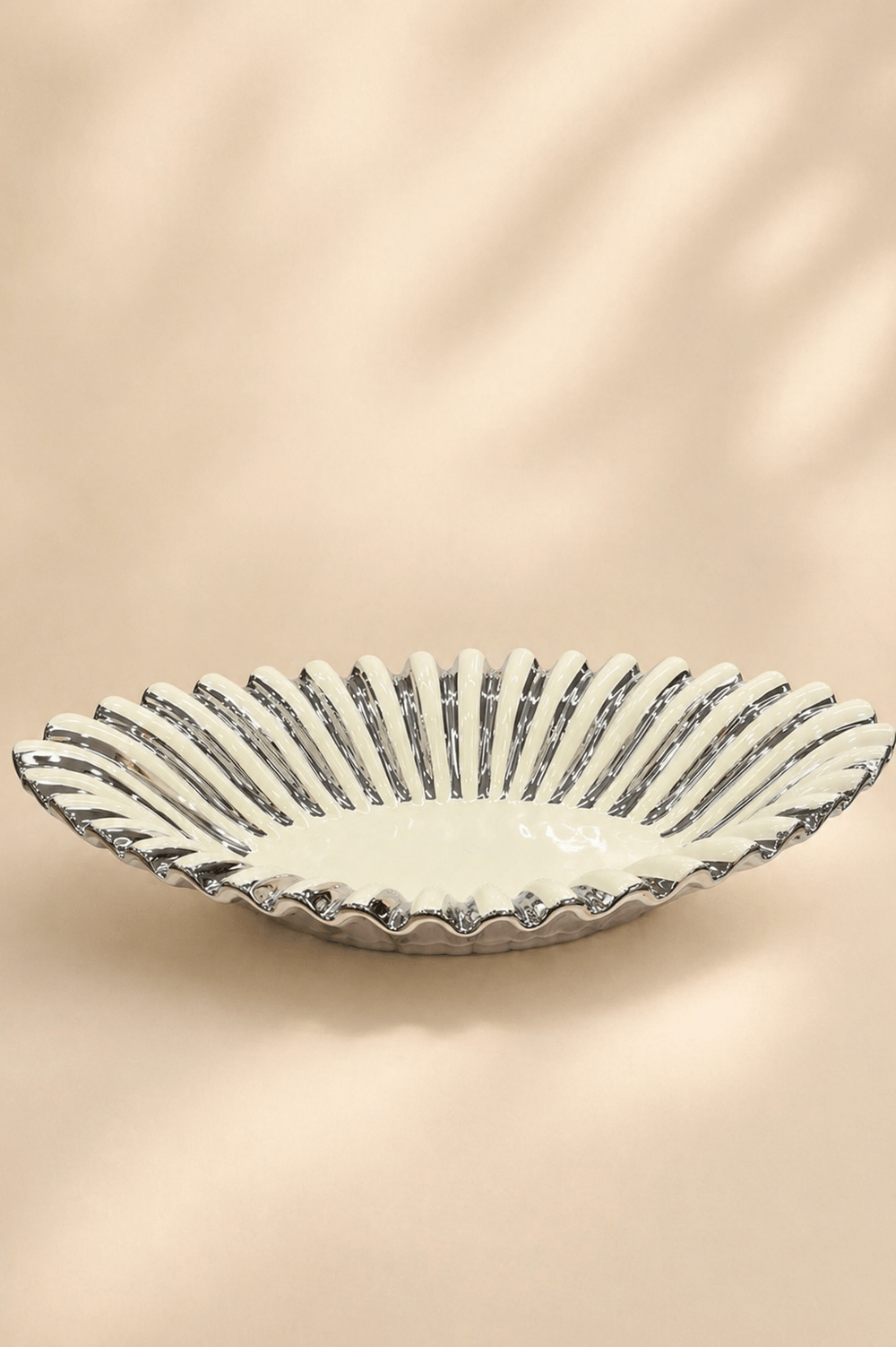 Acar Alba Kayık Sunum Tabağı Silver 21x41 cm