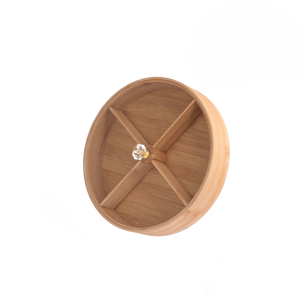 Bambu 25Cm Yuvarlak Bölmeli Sunumluk