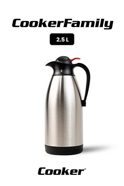 Cooker 2,5 Litre Çift Katlı Paslanmaz Çelik Termos