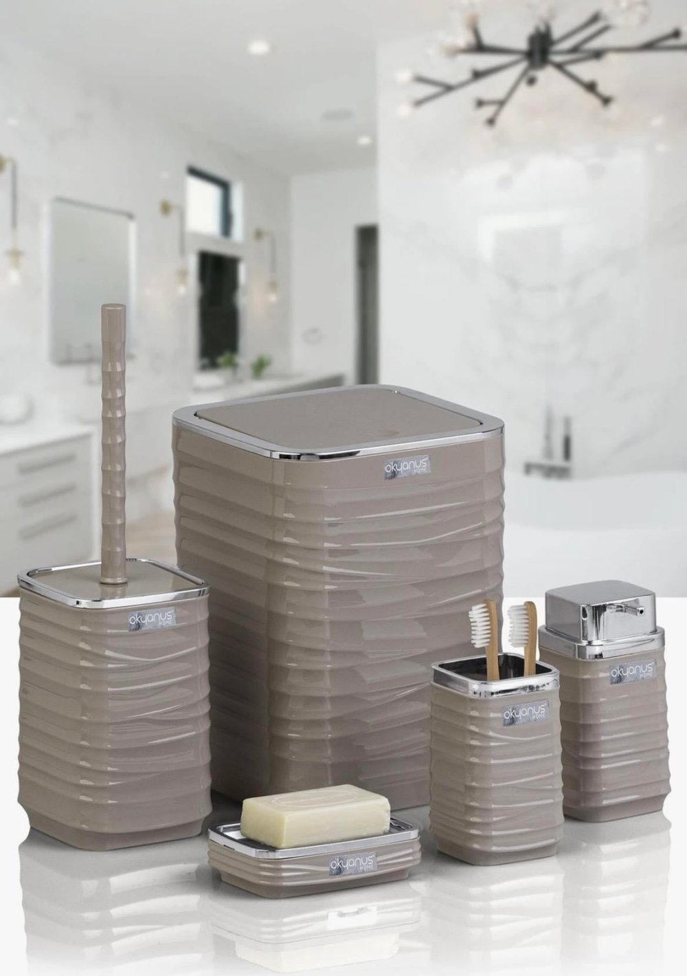 LUNA KARE 5 PARÇA BANYO SETİ