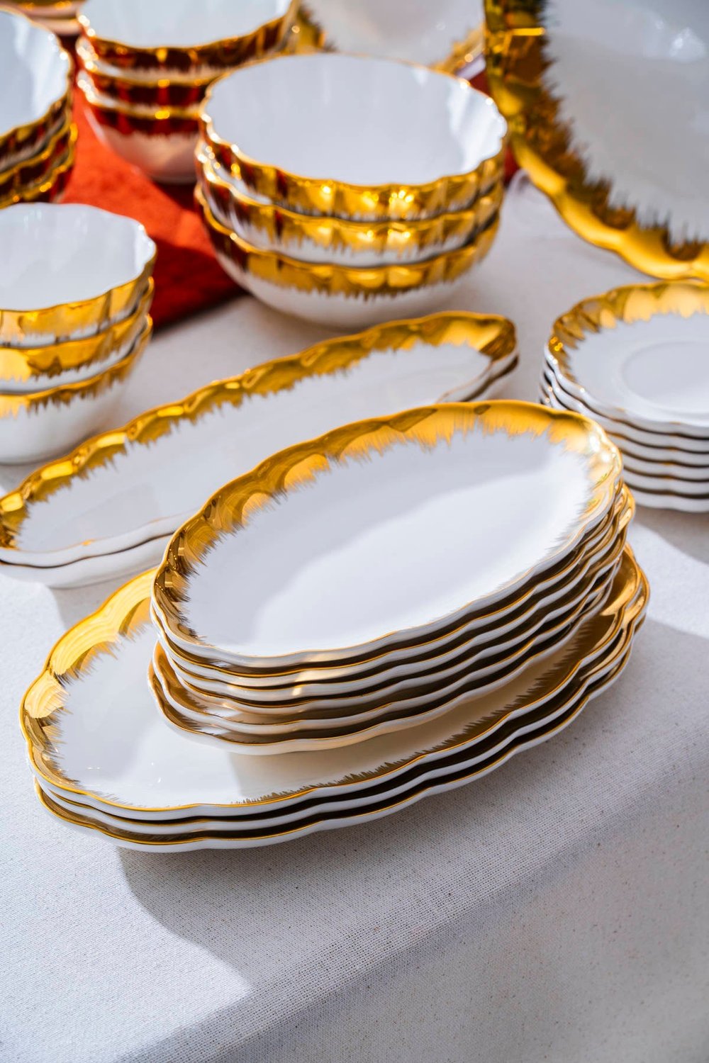 Marlene Gold 6 Kişilik 37 Parça Kahvaltı ve İkram Seti