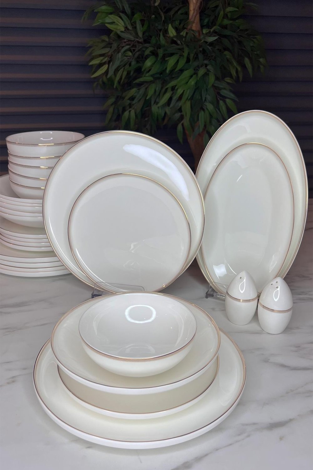 Neva Pera Elegance 28 Parça Porselen Yemek Takımı