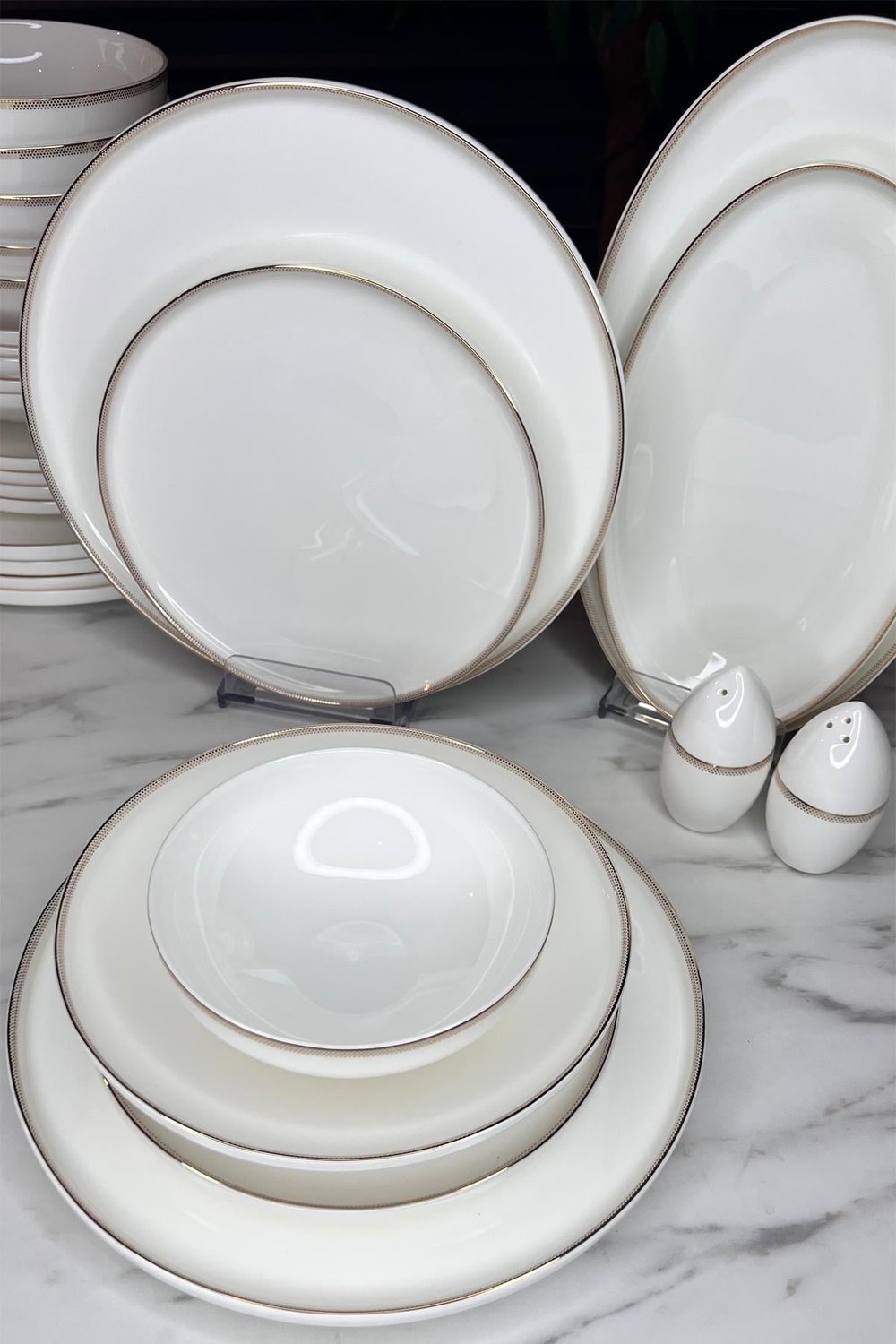 Neva Pera Elegance 28 Parça Porselen Yemek Takımı