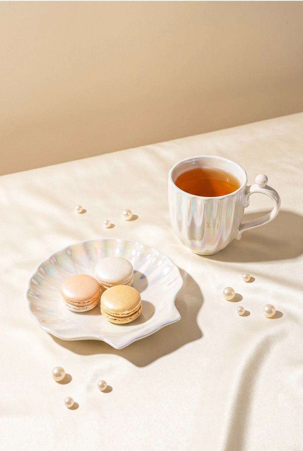 Pearl 4 Parça Pasta ve Çay İkram Seti