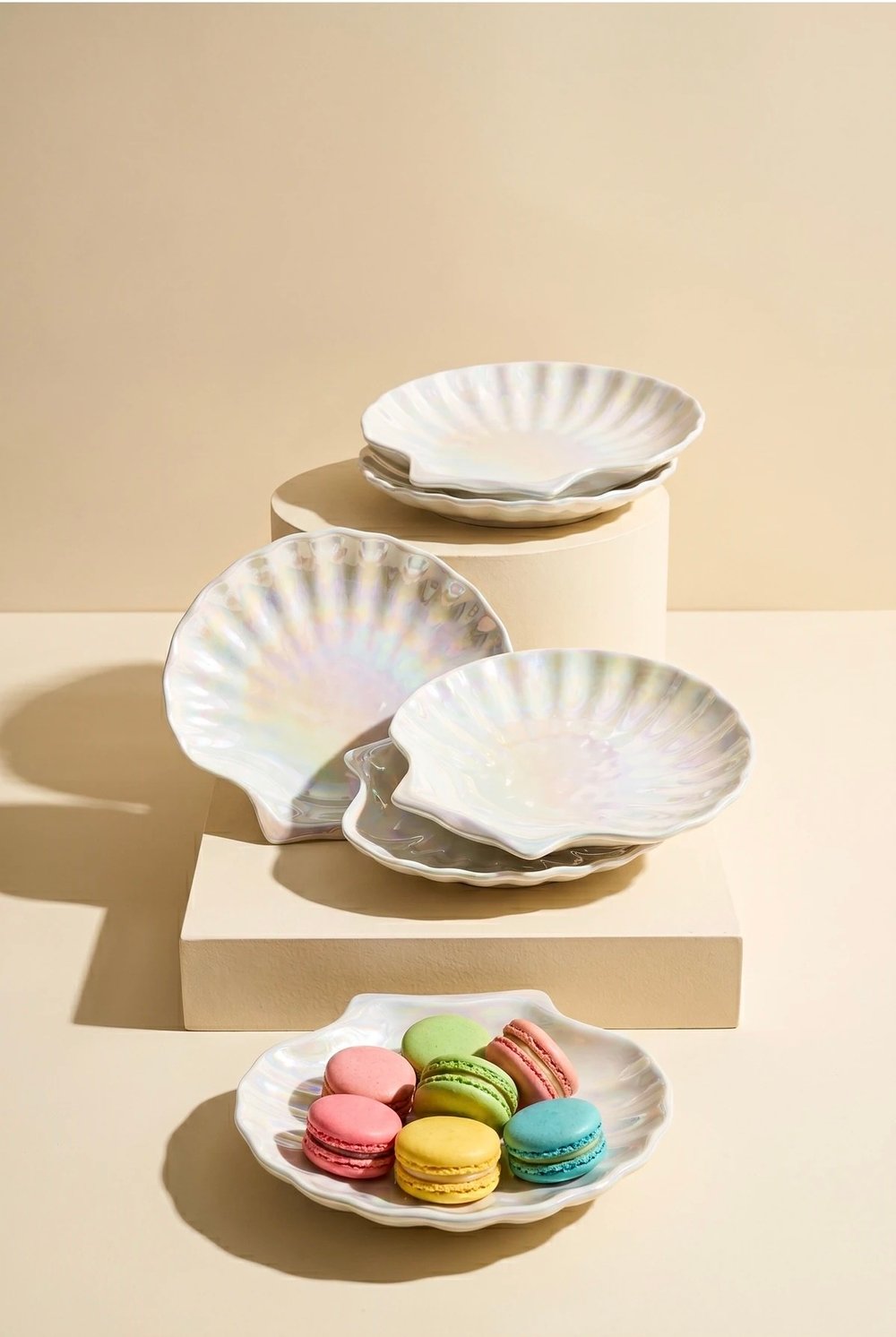 Pearl 6 Kişilik Porselen Pasta Tabağı 19,5 cm