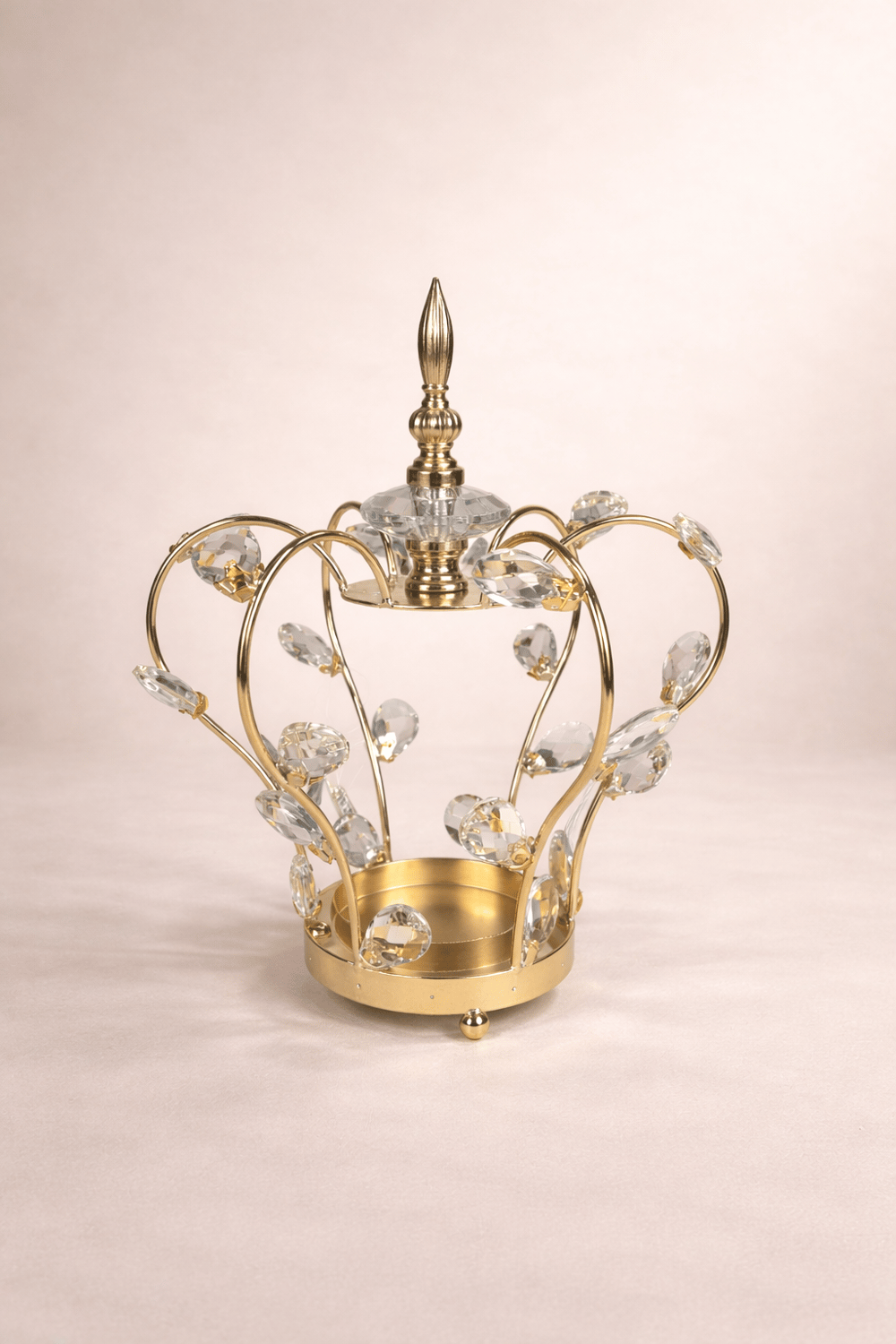 Taşlı Şamdan Gold 30 cm