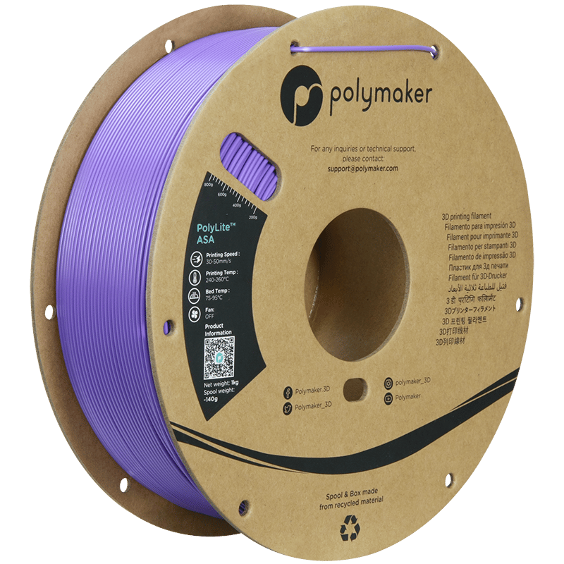 PolyLite ASA Filament Mor – UV Dayanımlı 3D Baskı