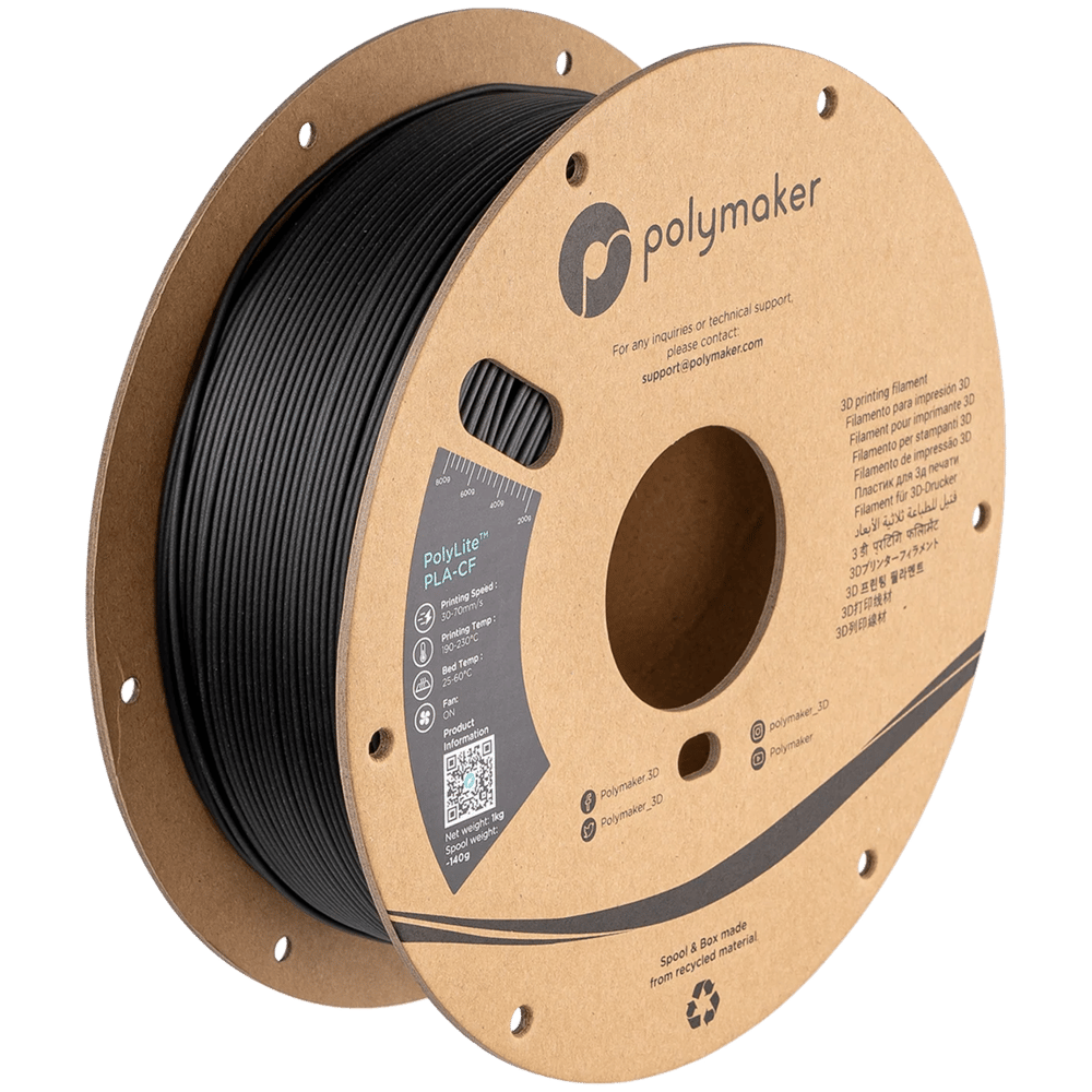 PolyLite PLA-CF Filament | Karbon Fiber Katkılı Dayanıklı PLA 1.75 mm 1 kg