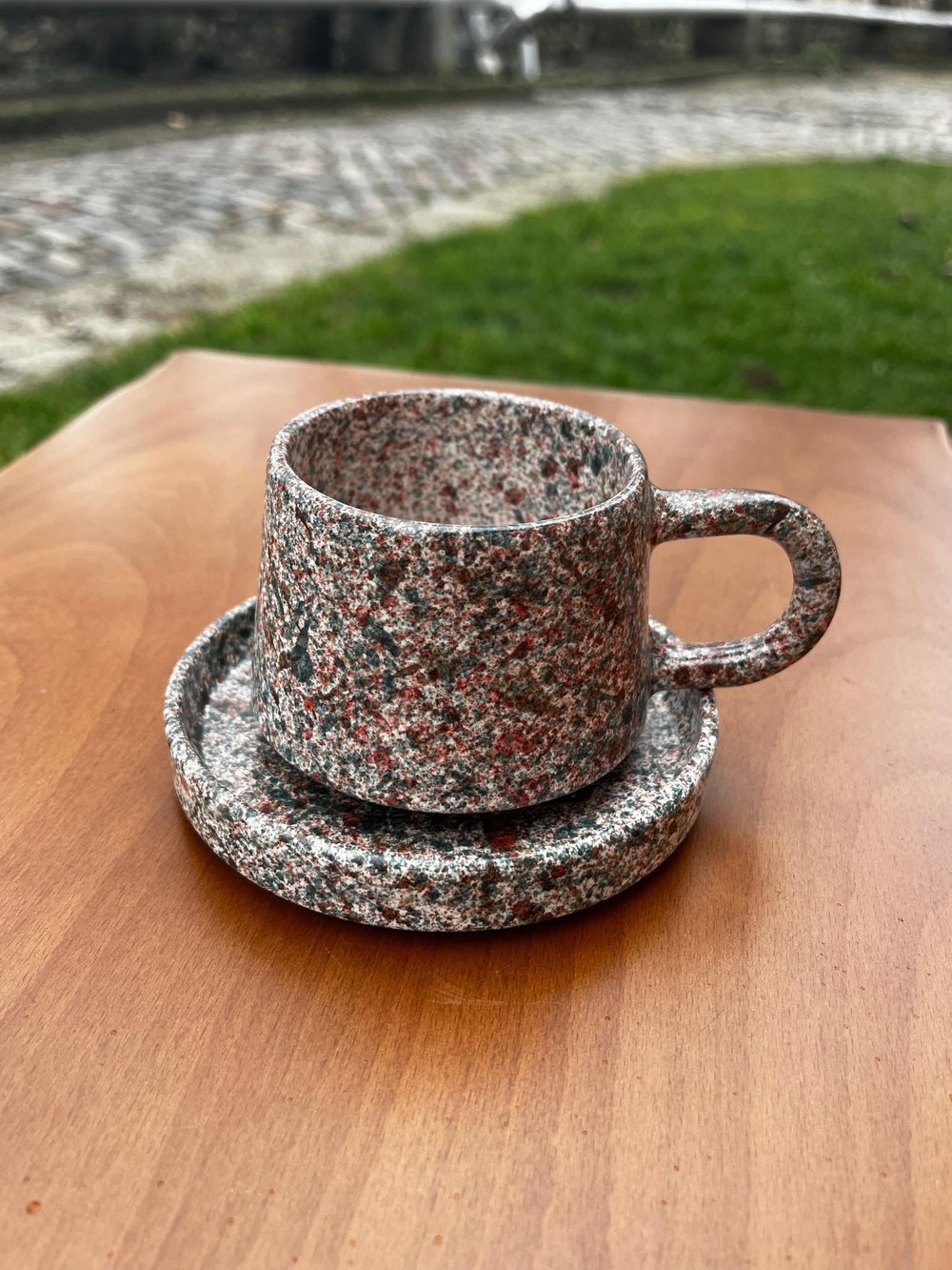  Granit Dokulu Çini Tabaklı Kupa