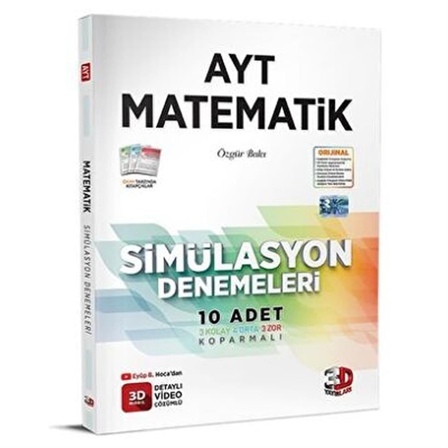 3D Yayınları AYT 3D Simülasyon Matematik Denemeleri