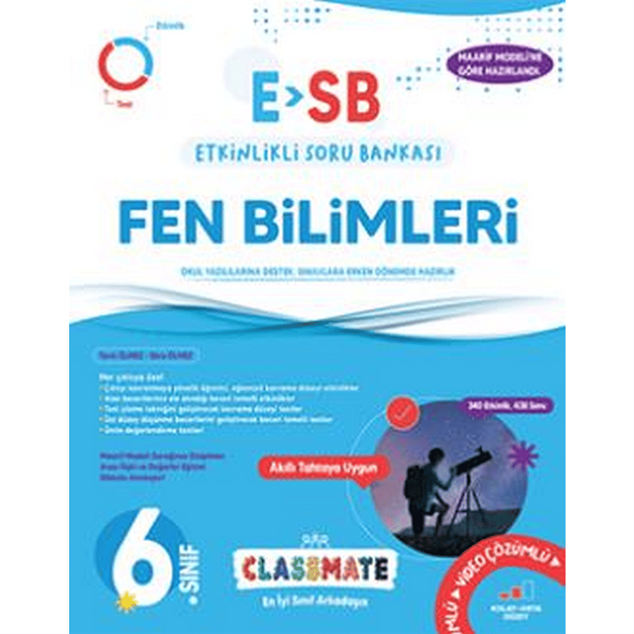 6. Sınıf Classmate Fen Bilimleri Etkinlikli Soru Bankası