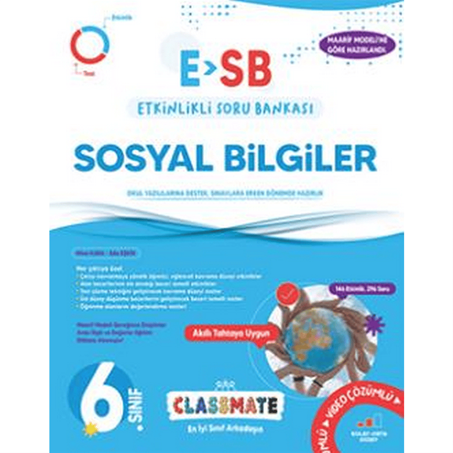 6. Sınıf Classmate Sosyal Bilgiler Etkinlikli Soru Bankası