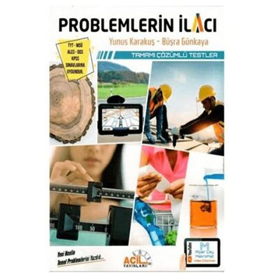 Acil Yayınları YKS TYT MSÜ KPSS Problemlerin İlacı Tamamı Çözümlü Testler